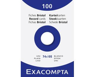 Étui de 100 fiches - bristol uni non perforé 74x105mm 