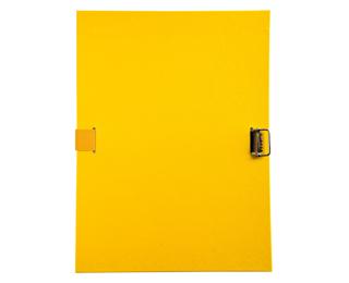 Chemise à sangle dos extensible avec rabat en pied et boucle à coulisseau cranté - polypropylène - Jaune