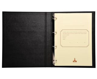 Reliure standard avec recharge 297X210 Assemblées générales 100 feuillets foliotés 80g + garde - Noir