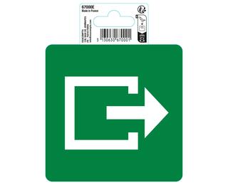 Panneau PP adhésif antidérapant Issue de secours 10cm 