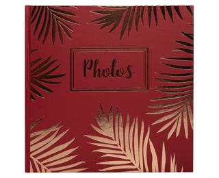 Exacompta - Cod. 16307E - 1 Album libro per 60 foto - 30 pagine nere - PALMA - 25x25cm - Blu - Rosso