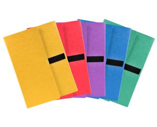 Chemise extensible 3 rabats carte lustrée sangle scratch - 24x32cm