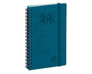 Agenda de poche Eurotime 16S spiralé Swan 9 x 16 cm Janvier à Décembre 2026 - Bleu canard