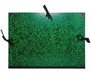 Tekenmap Annonay met linten 37x52cm - B3 - 1/2 raisin - Groen