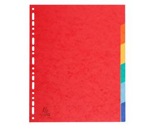 Tabbladen in glanskarton 400g - 6 tabs - A4 maxi - Geassorteerd