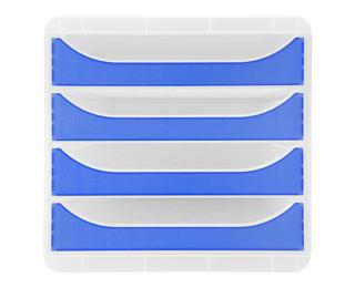 Module de classement Big Box 4 tiroirs Chromaline - Bleu royal