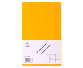 Paquet de 25 intercalaires en carte pour fiches 125x200mm