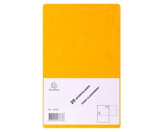 Paquet de 25 intercalaires en carte pour fiches 125x200mm