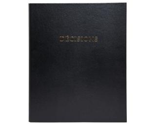 Reliure registre 32x26cm 4 anneaux avec recharges de 100 feuillets - Registre des décisions - Noir