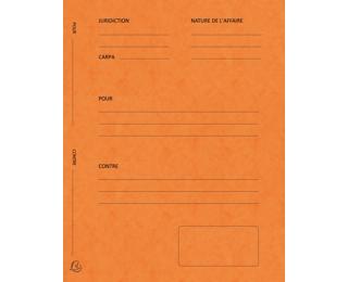 Paquet de 25 dossiers de plaidoirie Pour/Contre carte lustrée 25x32cm - Orange