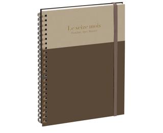 Agenda de bureau SAD 20S Gustave 15 x 21 cm Semainier Septembre 2026 à Décembre 2027 - 16 mois - Taupe