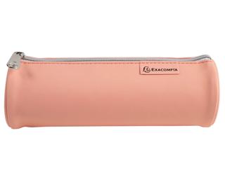 Pencil case round PU 4col ass Aquarel - Assorted colours