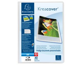 Protège-documents en polypropylène semi rigide Kreacover® Chromaline 80 vues - A4 - Incolore