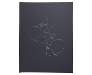 Guest book 100p silver 27x22cm Art black 