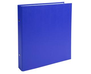 Classeur rembordé polypropylène format ecolier 2 anneaux 25mm - 230x215mm - Bleu