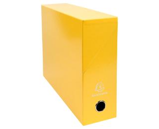 Transferbox aus Karton, Rückenbreite 90mm, 25,5x34x9 cm für DIN A4, Iderama - Gelb