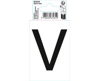 Autocollant PVC adhésif antidérapant lettre V - Noir