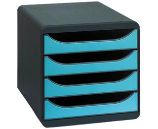 Module de classement Big Box 4 tiroirs Iderama - Turquoise