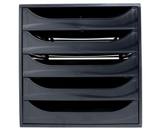 Cassettiera Ecobox+ Ecoblack 5 cassetti - Nero