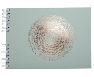 Spiralalbum 50 Seiten weiß, 32x22 cm, Ellipse - Grün