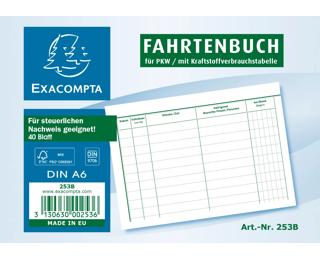 Fahrtenbuch, DIN A6, 40 Blatt 