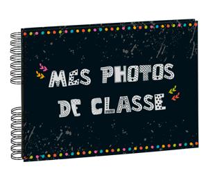 Album photos à spirales 50 pages noires pour photos de classe - 32x22 cm - Visuel