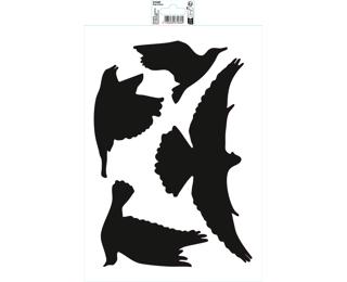 Panneau PVC adhésif antidérapant Anti collision oiseaux A4 - Noir