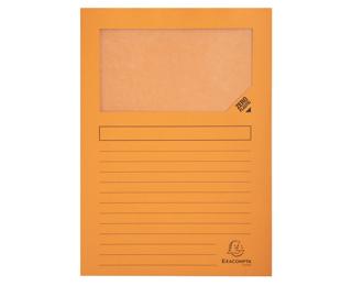 Packung mit 25 Fenstermappen Forever 130g, 22x31 cm für DIN A4, plastikfrei - Orange