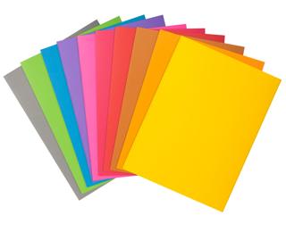 Pack of 10 square cut folders ROCK'S 210 - 24x32cm - Assorted colours