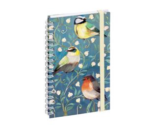 Agenda de poche Lady 16S spiralé Sophie Adde 9 x 16 cm Semainier Janvier à Décembre 2027 Oiseaux - Visuel