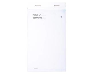 Bloc Maître d'Hôtel 50 feuillets autocopiants numérotés en dupli - Format 9,5x17 cm 