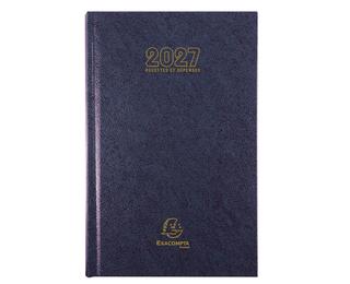 Agenda de bureau Carré Recettes et Dépenses 13,5 x 21 cm Journalier Janvier à Décembre 2027 