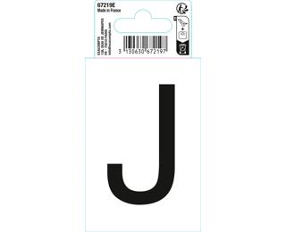 Autocollant PVC adhésif antidérapant lettre J - Noir