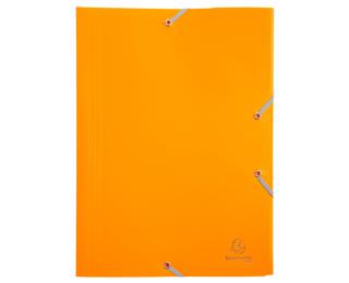 Elastomap 3 kleppen ondoorschijnende PP 4/10de - A4 - Geel