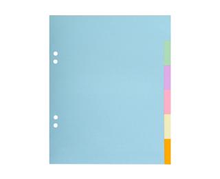 Intercalaires carte pastel 170g Forever 6 positions - 17x22cm 