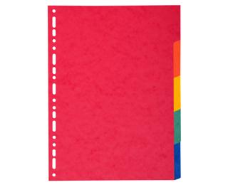 Register A4, Colorspan-Karton 225g, 5 Taben - Farben sortiert