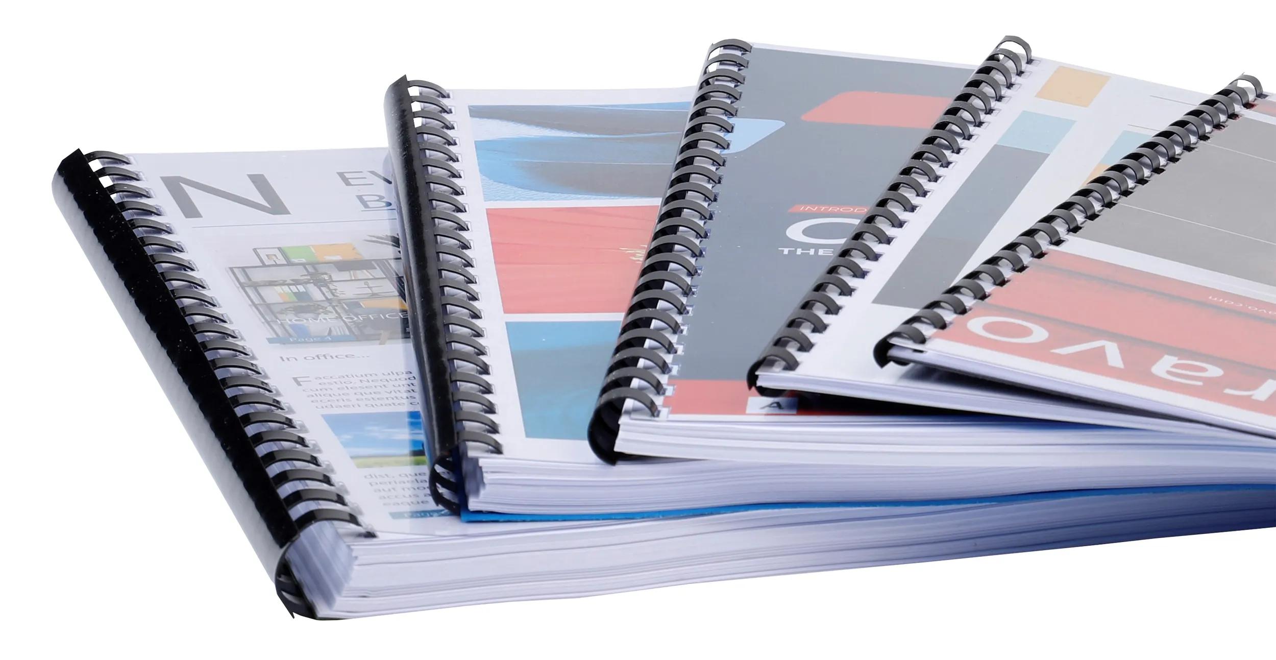 Spirales Reliure Plastique 12mm - Lot De 50 - Longueur 279mm - Pas 3:1 (85 Pages) - Pour Classeurs, Rapports, Mémoires - Couleur Noire - 10