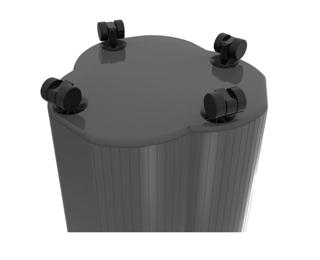 Rollen für Abfalleimer Tri Bin EcoBlack - Schwarz