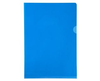 Packung mit 100 Aktensichthüllen aus glattem und festem PVC 130µ, für Format DIN A4 - Blau
