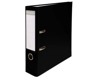 Ordner aus PP mit 2 Ringen, Rückenbreite 75mm, 318x284 mm für DIN A4 - Schwarz