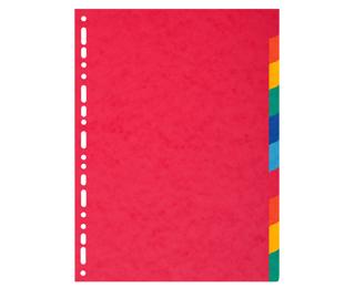 Intercalaires carte lustrée 225g 10 positions - A4 