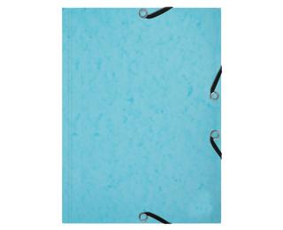 Exacompta Aquarel Elasticated Folder with 3 Flaps + 25 Bristol Sheets, A5 - Pastel blue