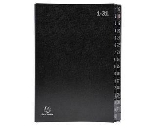Trieur rigide Economique Ordonator 32 compartiments numériques - 24x34cm - Noir