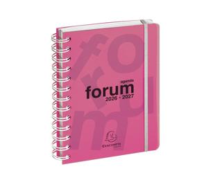 Agenda Forum Linicolor 12 x 17 cm Journalier Août 2026 à Juillet 2027 - Rose