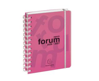 Agenda Forum Linicolor 12 x 17 cm Journalier Août 2026 à Juillet 2027 - Rose