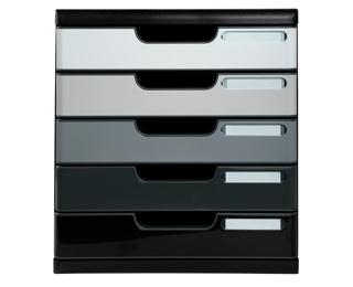 Module de classement Modulo Shades of Grey 5 tiroirs fermés - Nuances de gris