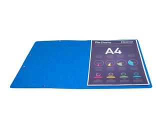 Elasticated folder without flap - embossed hard glazed mottled pressboard Scotten - A4 size 