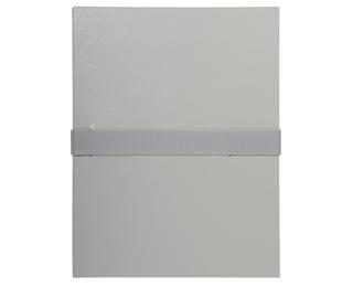 Exacompta Balacron Expanding Spine Folder, A4, Hook and Loop Strap - Grey