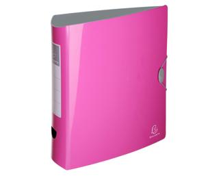 Classeur à levier IDERAMA PP en polypropylène rigide Dos 75mm - A4 - Rose