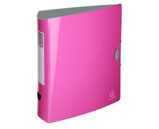Classeur à levier IDERAMA PP en polypropylène rigide Dos 75mm - A4 - Rose